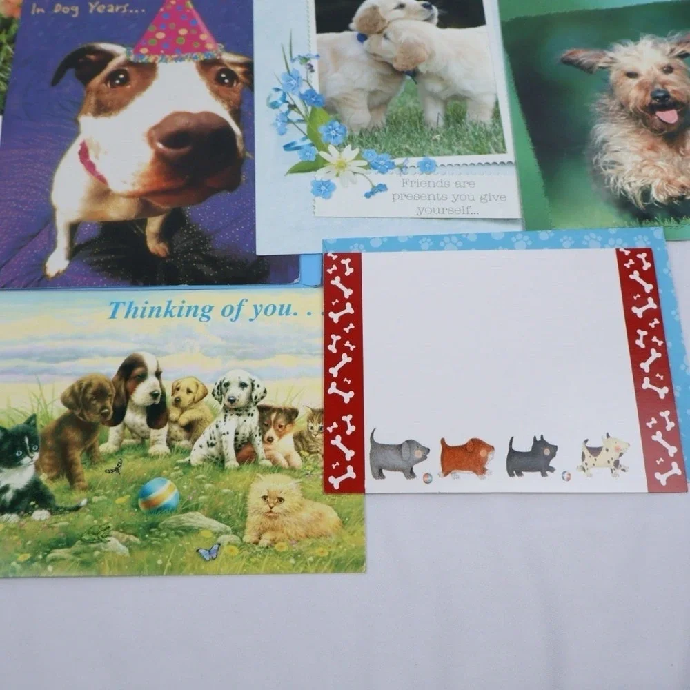 VTG Dog Puppy Themed Greeting‎ Cards (24) NOS All Occassions